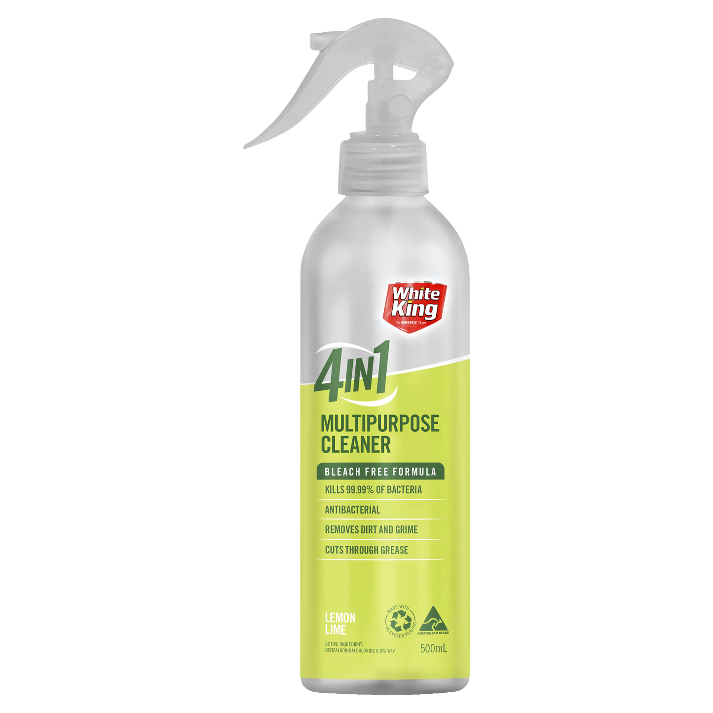 White King 4 In 1 Multipurpose Cleaner Spray Lemon Lime 500ml