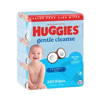 Huggies baby wipes coconut oil 3x80pk