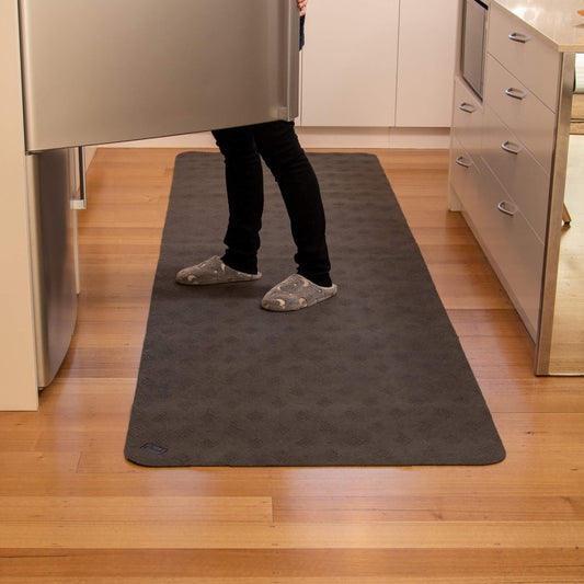 Anti Slip Absorbent Floor Mat - Marathon Runner - Grey 90cm x 300cm