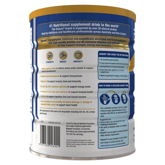 Ensure Powder Can, 850gm - Neutral, Vanilla, Chocolate