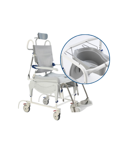 Bed Pan - Shower Commode Aquatec with Lid (Suits all Models - New & Old Style)