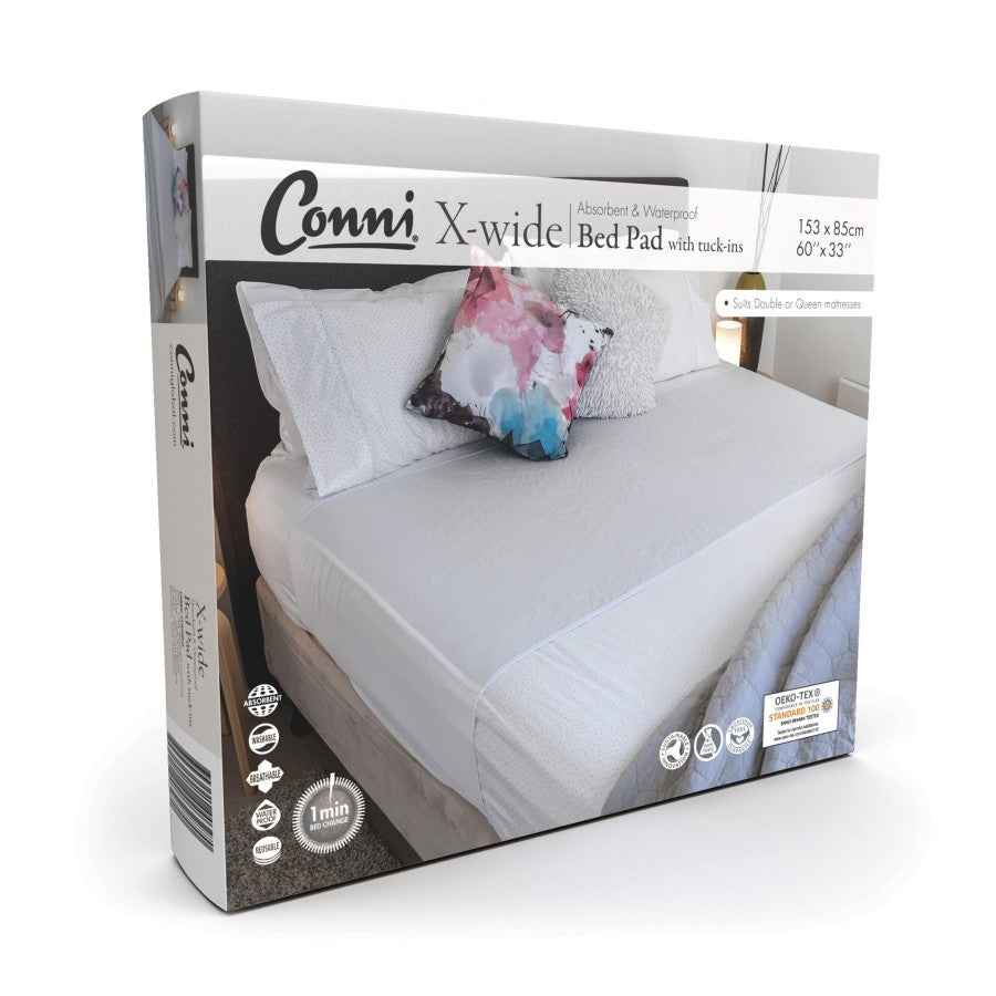 Conni X-wide Reusable Bed Pad with Tuck-ins