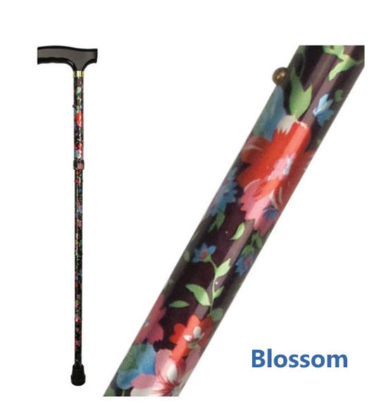 Days Patterned Folding Walking Stick