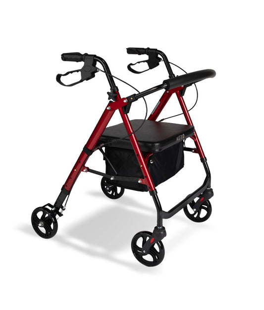 Hero Medical 6″ Deluxe Height Adjustable Seat Walker