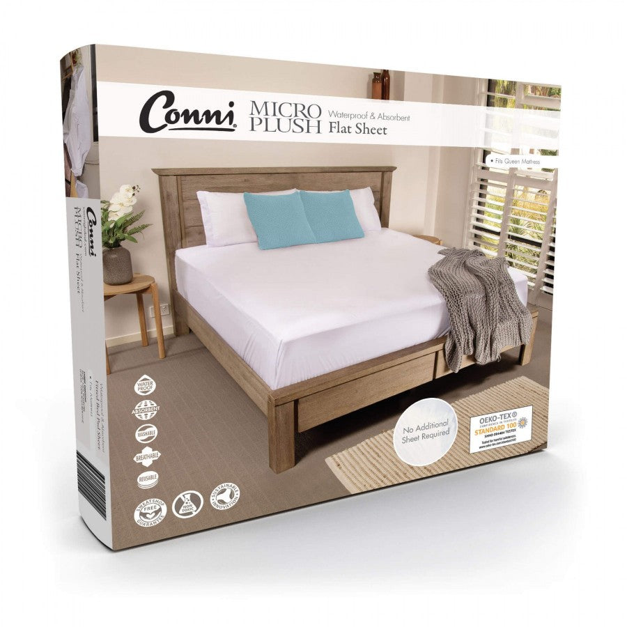 Micro-Plush Waterproof Flat Sheet