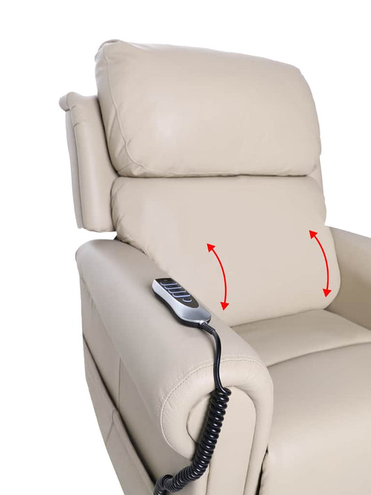 AAL - Quad Motor with Head & Lumbar Power Royale Chadwick Leather Taupe Beige