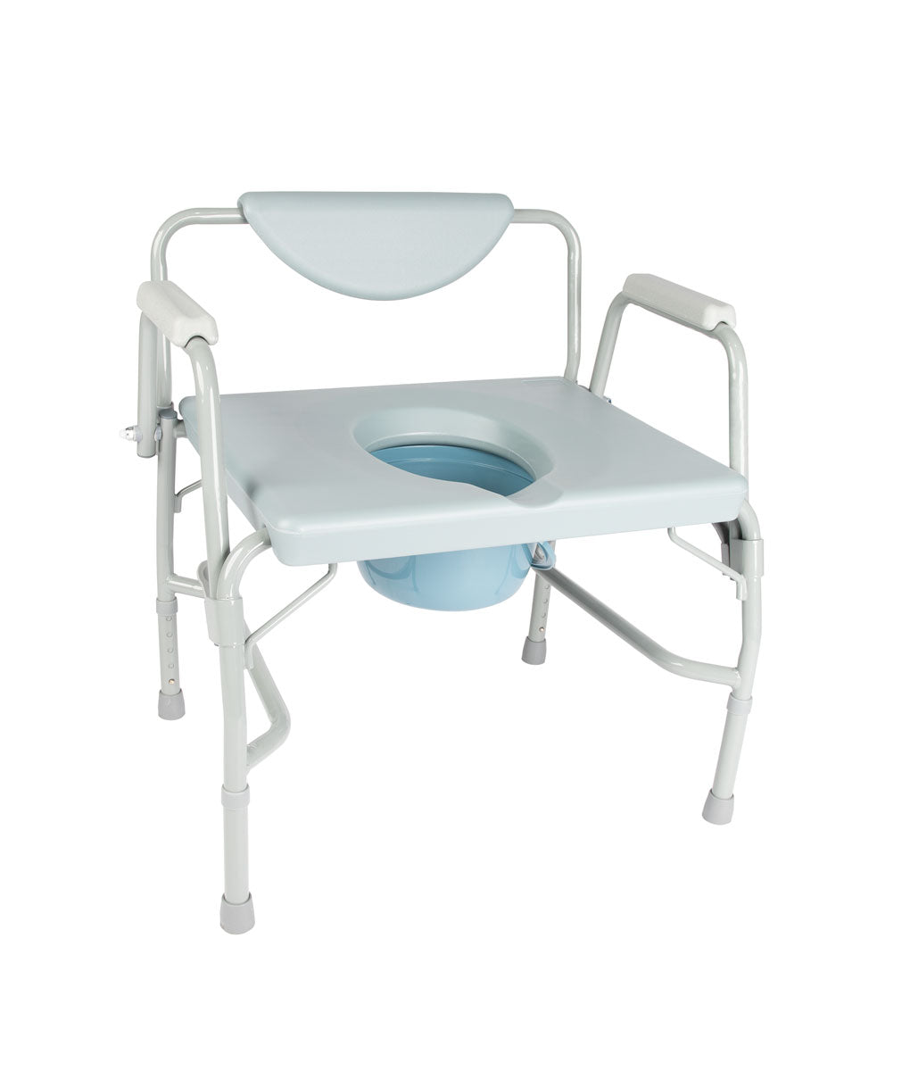 3 in 1 – Bariatric Drop Arm Commode Chair