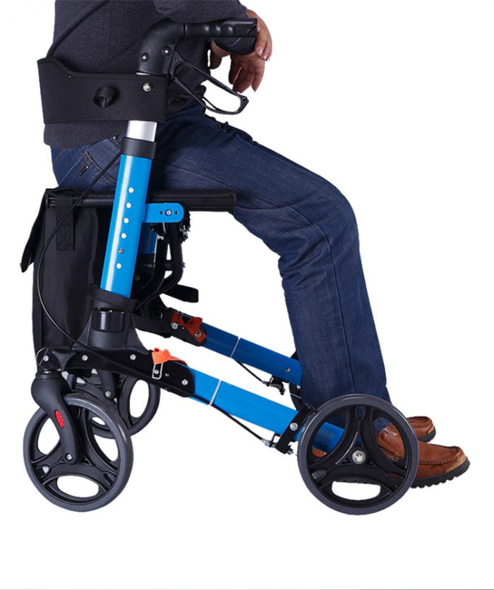Travel Lite Portable Outdoor Seat Walker with Seat and Bag + Crutch Holder