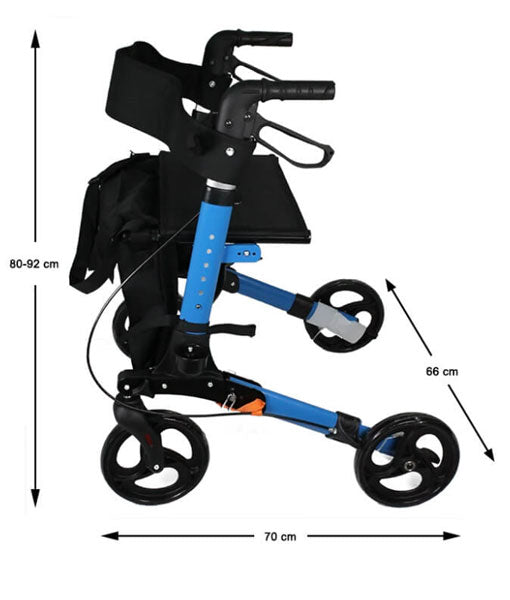 Travel Lite Portable Outdoor Seat Walker with Seat and Bag + Crutch Holder