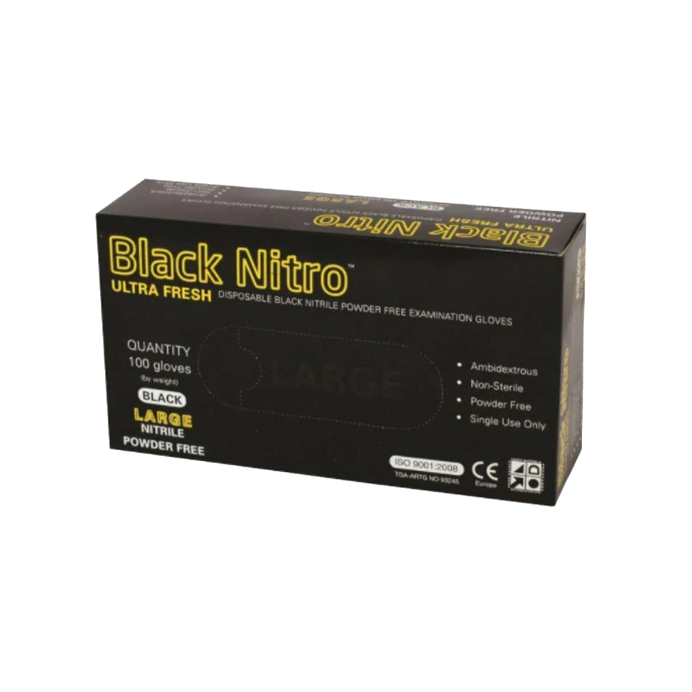 Nitro Disposable Black Industrial Extra Heavy Duty Large
