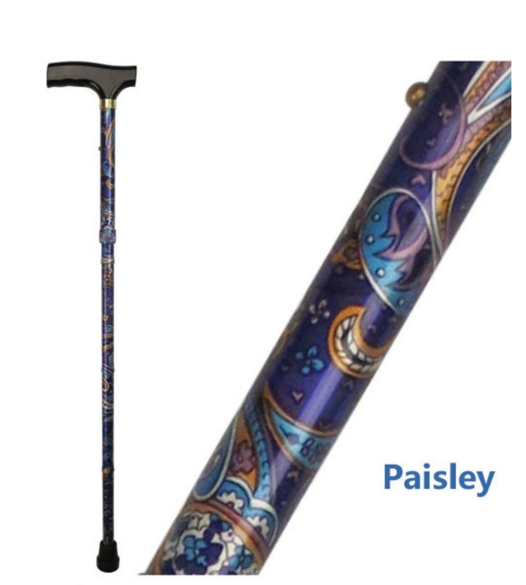 Days Patterned Folding Walking Stick
