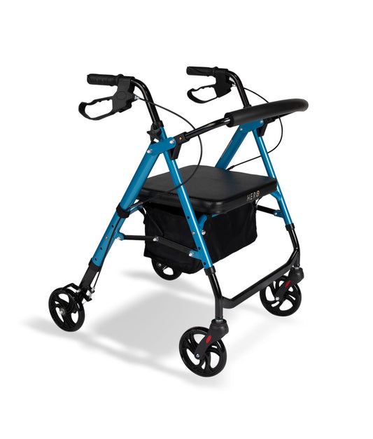 Hero Medical 6″ Deluxe Height Adjustable Seat Walker