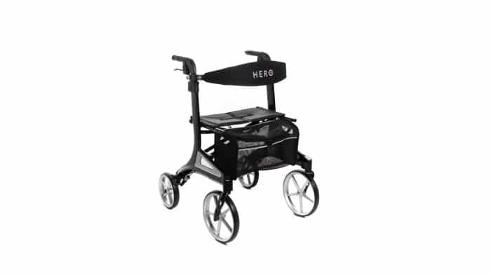 Hero Medical Outdoor Lite Seat Walker (Aluminium) black