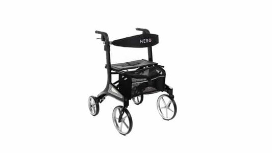 Hero Medical Outdoor Lite Seat Walker (Aluminium) black