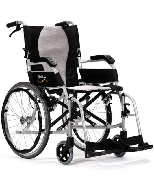 Karma Ergo Lite Deluxe Wheelchair Ultra-lightweight transit wheelchair with comfort (Self Propelled 16")