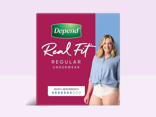 Depend Real Fit Regular Underwear for Women 8 pack Large