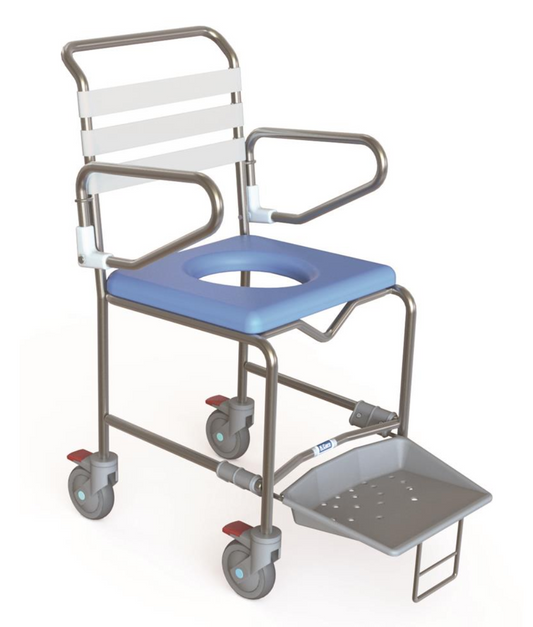 KCare Transit Sliding Footplate Shower Commode