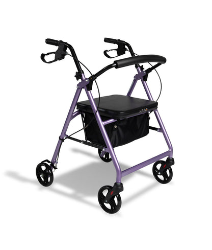 Hero Medical 4-Wheeled Mobility Walker – Walking Frame with Rollator