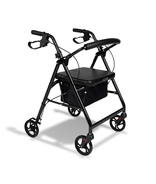 Hero Medical 4-Wheeled Mobility Walker – Walking Frame with Rollator