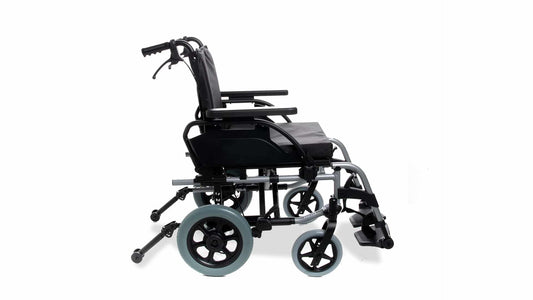 Sunrise Medical Breezy Basix Fixed Back Wheelchair with Drum Brakes (Transit 16"/18"/20")