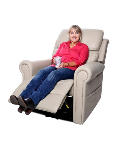 AAL - Quad Motor with Head & Lumbar Power Royale Chadwick Leather Taupe Beige