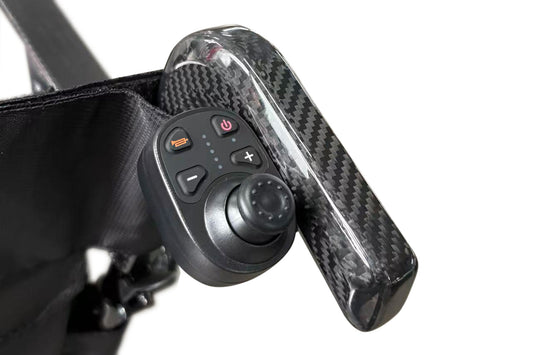 Royale Air Carbon Fibre Heavy Duty Powerchair Wireless Bluetooth Attendant Controller And Bracket