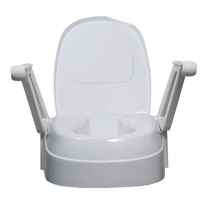 Aspire Raised Toilet Seat with Swing Back Arms