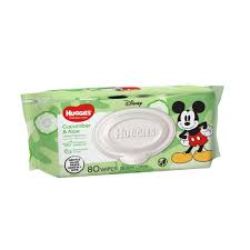 Huggies Lightly Fragranced Cucumber & Aloe Baby Wipes 80 pack