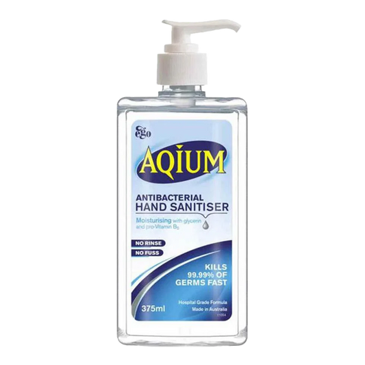 Aqium Antibacterial Hand Sanitiser 375ml Pump