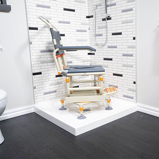 Showerbuddy On Tracks Shower Commode